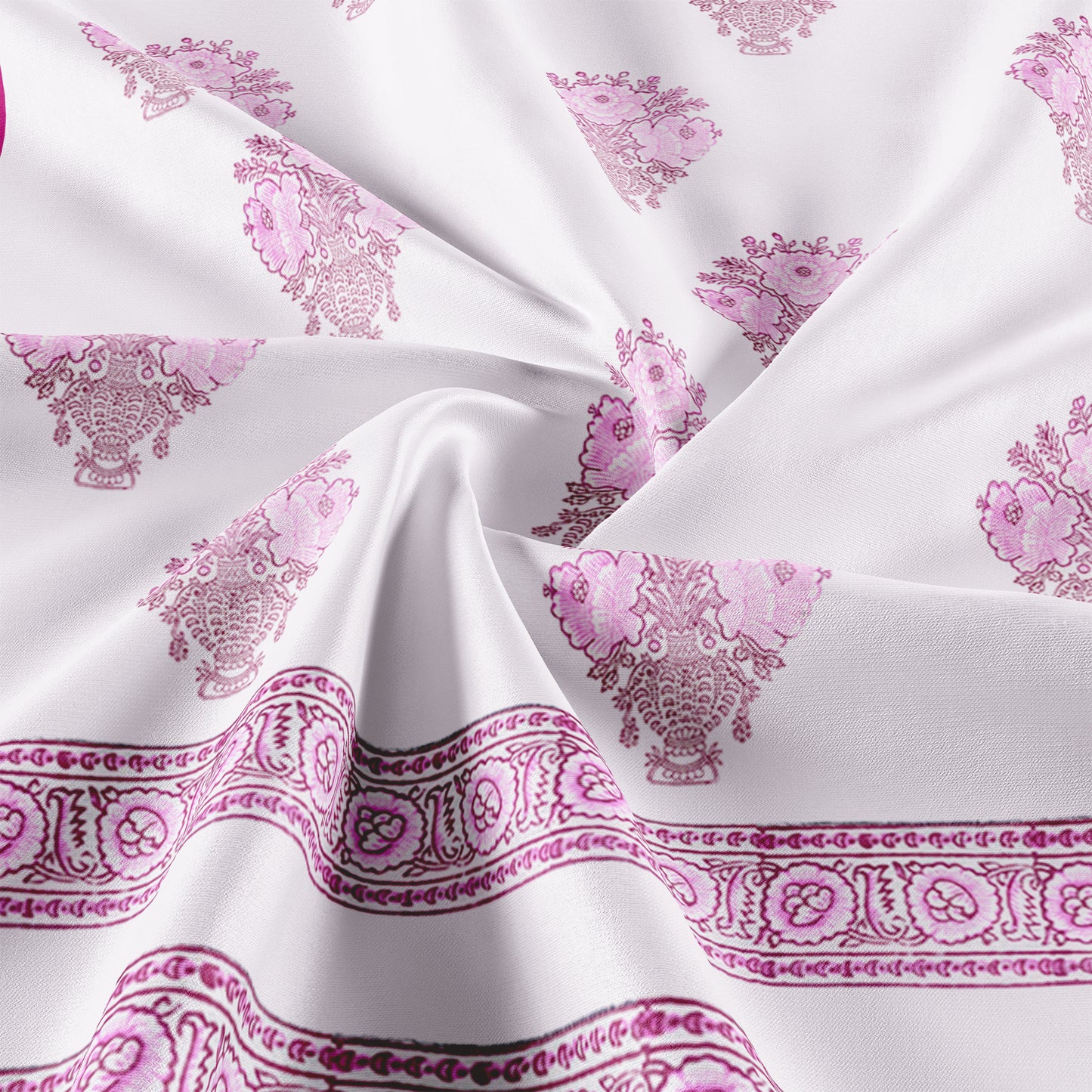Cotton Blanket - Single Dohar ( 60 x 90 Inches) Pink Bouquet