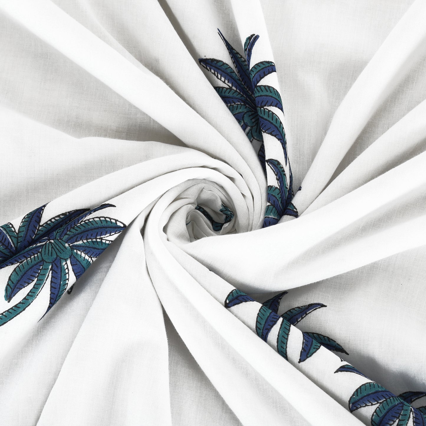 Cotton Blanket - Single Dohar ( 60 x 90 Inches) Blue Coconut Tree